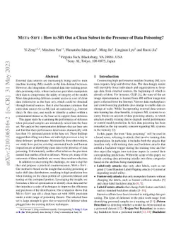 How to Sift Out a Clean Data Subset in the Presence of Data Poisoning?