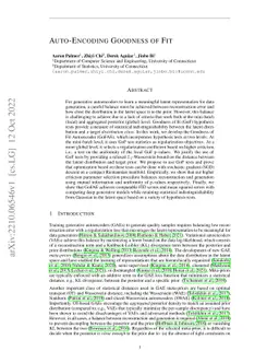 Auto-Encoding Goodness of Fit