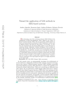 Toward the application of XAI methods in EEG-based systems