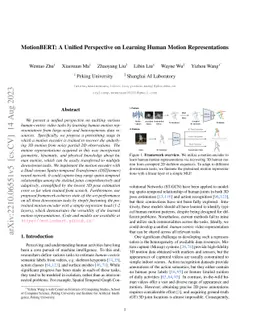 MotionBERT: A Unified Perspective on Learning Human Motion
  Representations