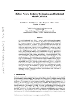 Robust Neural Posterior Estimation and Statistical Model Criticism