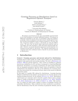Gaussian Processes on Distributions based on Regularized Optimal
  Transport