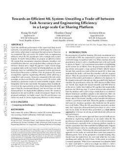 Towards an Efficient ML System: Unveiling a Trade-off between Task
  Accuracy and Engineering Efficiency in a Large-scale Car Sharing Platform