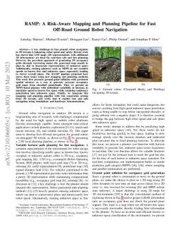 RAMP: A Risk-Aware Mapping and Planning Pipeline for Fast Off-Road
  Ground Robot Navigation