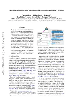 Iterative Document-level Information Extraction via Imitation Learning
