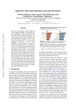 OpenCQA: Open-ended Question Answering with Charts