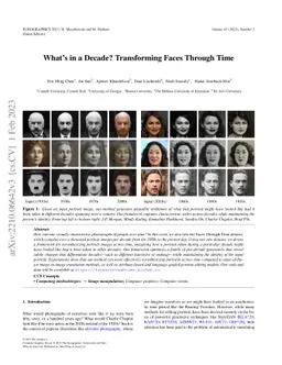 What's in a Decade? Transforming Faces Through Time