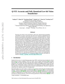Q-ViT: Accurate and Fully Quantized Low-bit Vision Transformer