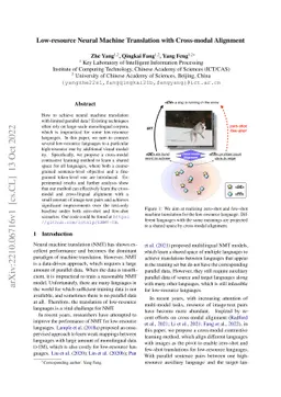 Low-resource Neural Machine Translation with Cross-modal Alignment