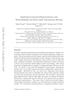 Exploring Contextual Representation and Multi-Modality for End-to-End
  Autonomous Driving