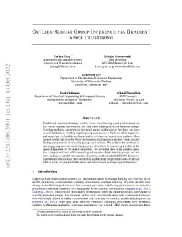 Outlier-Robust Group Inference via Gradient Space Clustering