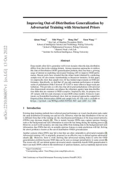 Improving Out-of-Distribution Generalization by Adversarial Training
  with Structured Priors