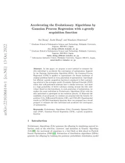 Accelerating the Evolutionary Algorithms by Gaussian Process Regression
  with $ε$-greedy acquisition function