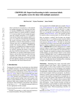CROWDLAB: Supervised learning to infer consensus labels and quality
  scores for data with multiple annotators