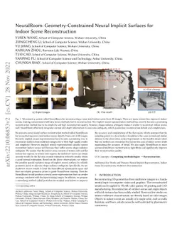 NeuralRoom: Geometry-Constrained Neural Implicit Surfaces for Indoor
  Scene Reconstruction