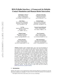 ROS-PyBullet Interface: A Framework for Reliable Contact Simulation and
  Human-Robot Interaction
