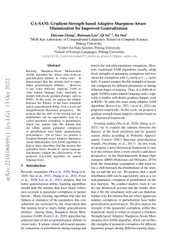 GA-SAM: Gradient-Strength based Adaptive Sharpness-Aware Minimization
  for Improved Generalization