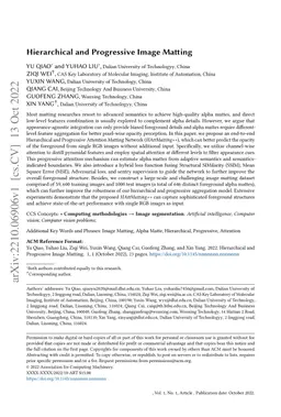 Hierarchical and Progressive Image Matting