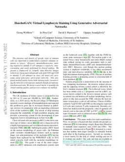 HoechstGAN: Virtual Lymphocyte Staining Using Generative Adversarial
  Networks