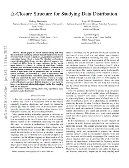 Delta-Closure Structure for Studying Data Distribution