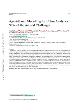 Agent-Based Modelling for Urban Analytics: State of the Art and
  Challenges