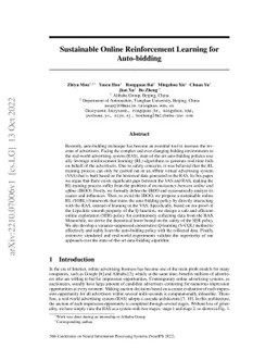 Sustainable Online Reinforcement Learning for Auto-bidding