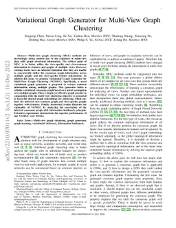 Variational Graph Generator for Multi-View Graph Clustering