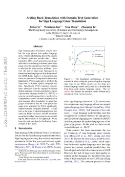 Scaling Back-Translation with Domain Text Generation for Sign Language
  Gloss Translation