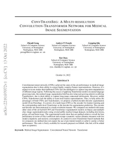 ConvTransSeg: A Multi-resolution Convolution-Transformer Network for
  Medical Image Segmentation
