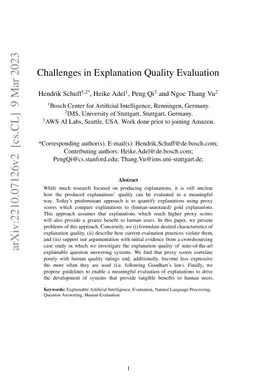 Challenges in Explanation Quality Evaluation