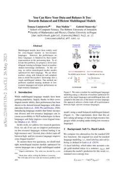 You Can Have Your Data and Balance It Too: Towards Balanced and
  Efficient Multilingual Models
