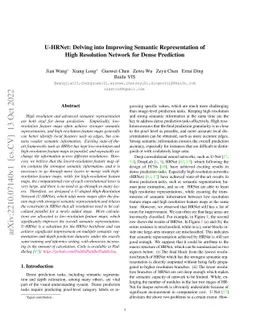 U-HRNet: Delving into Improving Semantic Representation of High
  Resolution Network for Dense Prediction
