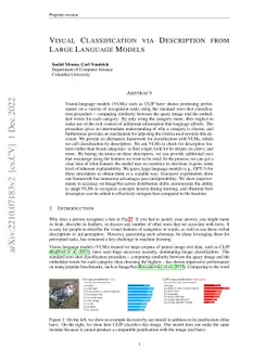 Visual Classification via Description from Large Language Models