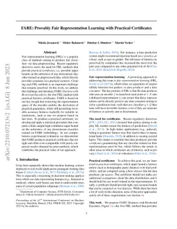 FARE: Provably Fair Representation Learning with Practical Certificates