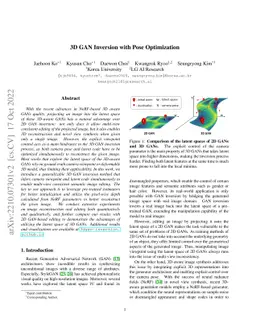 3D GAN Inversion with Pose Optimization