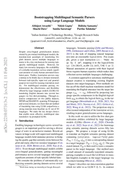 Bootstrapping Multilingual Semantic Parsers using Large Language Models