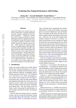 Predicting Fine-Tuning Performance with Probing