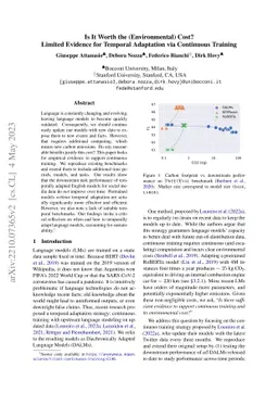 Is It Worth the (Environmental) Cost? Limited Evidence for Temporal
  Adaptation via Continuous Training