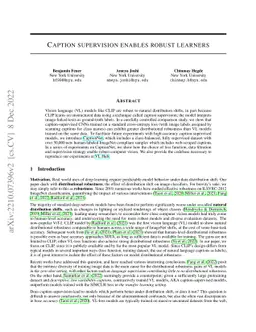 Caption supervision enables robust learners