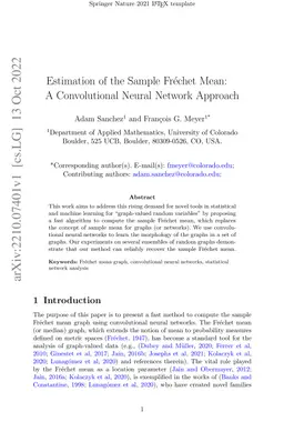 Estimation of the Sample Frechet Mean: A Convolutional Neural Network
  Approach