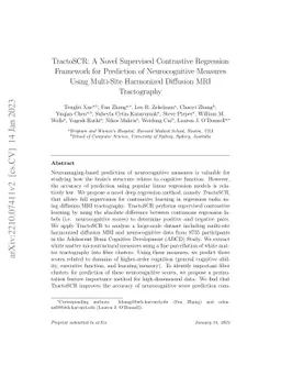 TractoSCR: A Novel Supervised Contrastive Regression Framework for
  Prediction of Neurocognitive Measures Using Multi-Site Harmonized Diffusion
  MRI Tractography