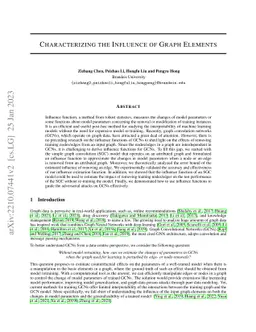 Characterizing the Influence of Graph Elements