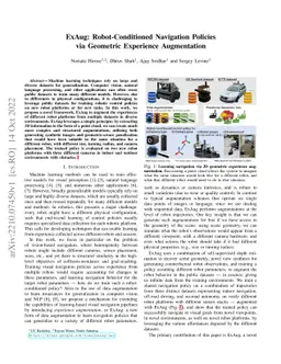 ExAug: Robot-Conditioned Navigation Policies via Geometric Experience
  Augmentation