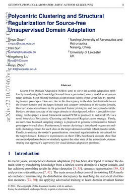 Polycentric Clustering and Structural Regularization for Source-free
  Unsupervised Domain Adaptation