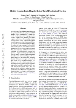 Holistic Sentence Embeddings for Better Out-of-Distribution Detection