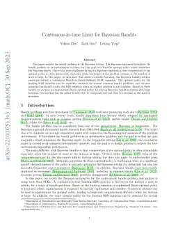 Continuous-in-time Limit for Bayesian Bandits