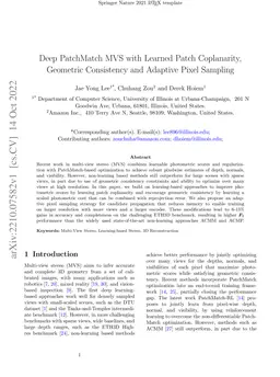 Deep PatchMatch MVS with Learned Patch Coplanarity, Geometric
  Consistency and Adaptive Pixel Sampling