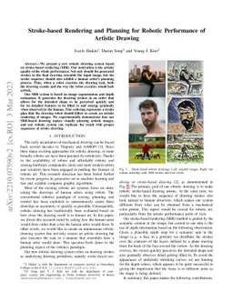 Stroke-based Rendering and Planning for Robotic Performance of Artistic
  Drawing