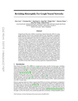 Revisiting Heterophily For Graph Neural Networks