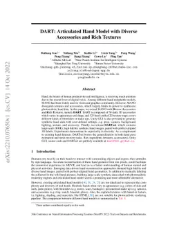 DART: Articulated Hand Model with Diverse Accessories and Rich Textures